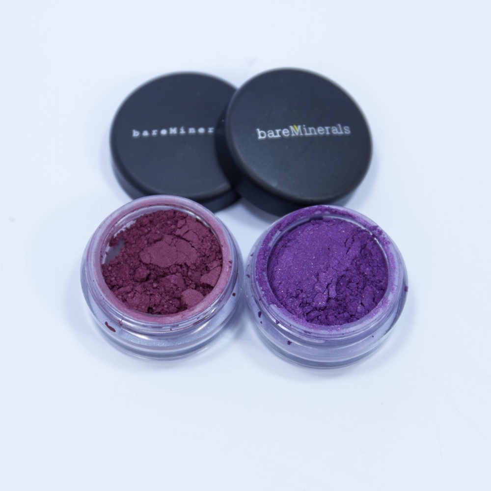 bareMinerals Maroon and Shimmery Purple Eyeshadow